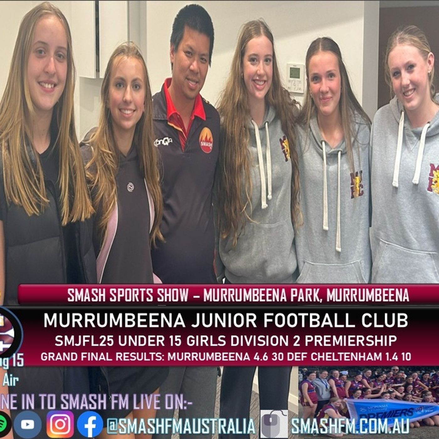 SSS15THYR: Murrumbeena JFC SMJFL25 U15 Girls Division 2 Premiership Interviews 051025