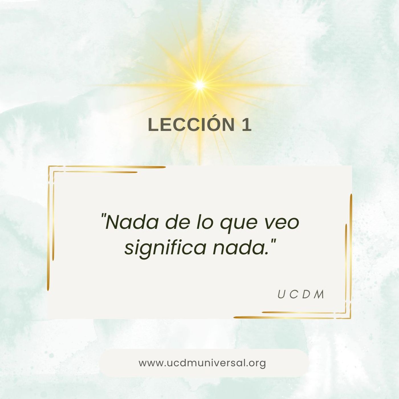 UCDM Universal LECCIÓN DEL DÍA