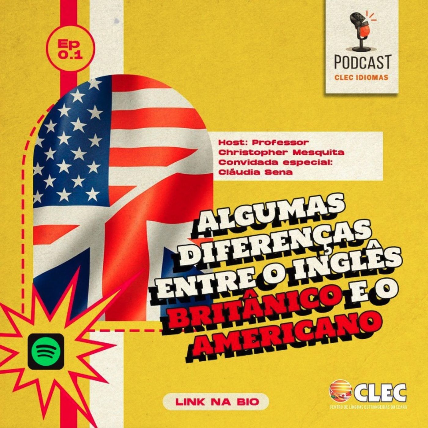 Podcast 1 - Christopher e Claudia (Britânico x Americano)