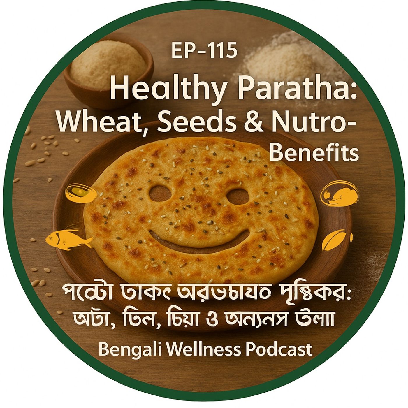 EP-115 | Healthy Paratha: Wheat, Seeds & Nutritional Benefits | পরোটা হোক আরও পুষ্টিকর: আটা, তিল, চিয়া ও অন্যান্য উপাদানের স্বাস্থ্যকথা episode artwork