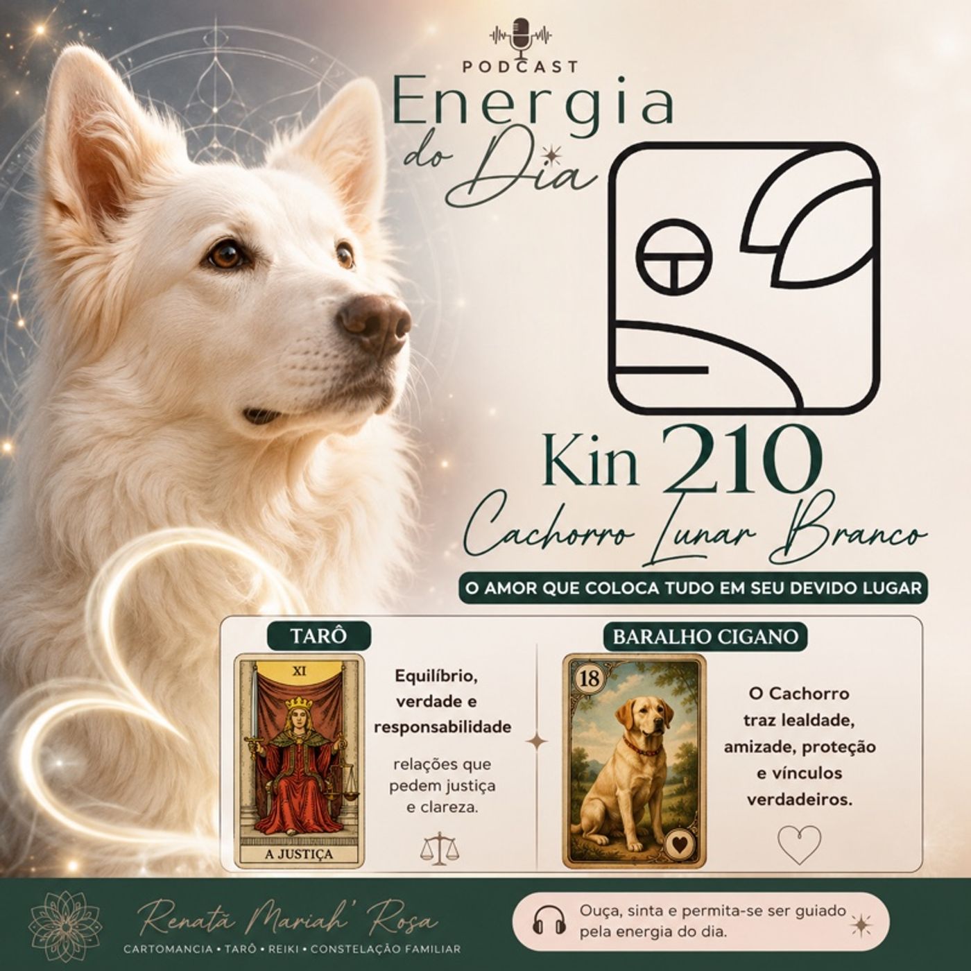 Energia do Dia  Kin 210 – Cachorro Lunar Branco episode artwork