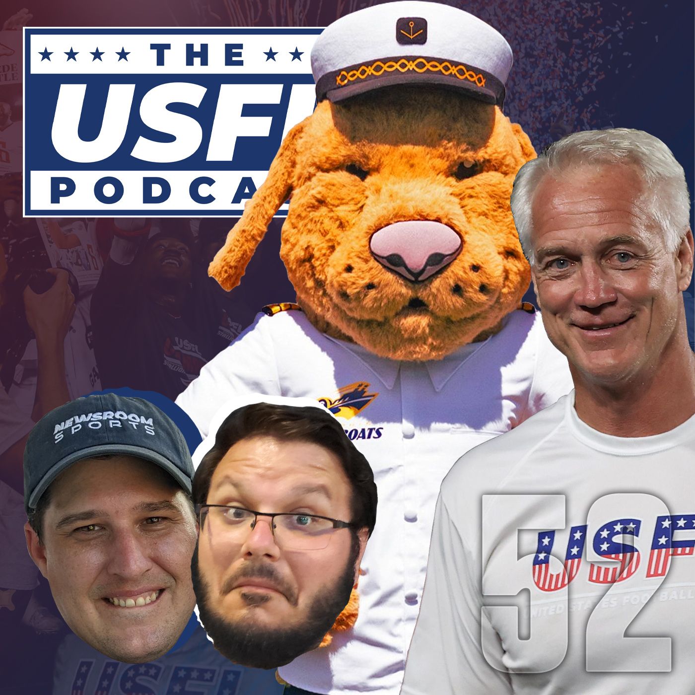 Showboats Mascot, Daryl Johnston's Promotion, Trading Cards, Rings & more | USFL Podcast #52 episode artwork
