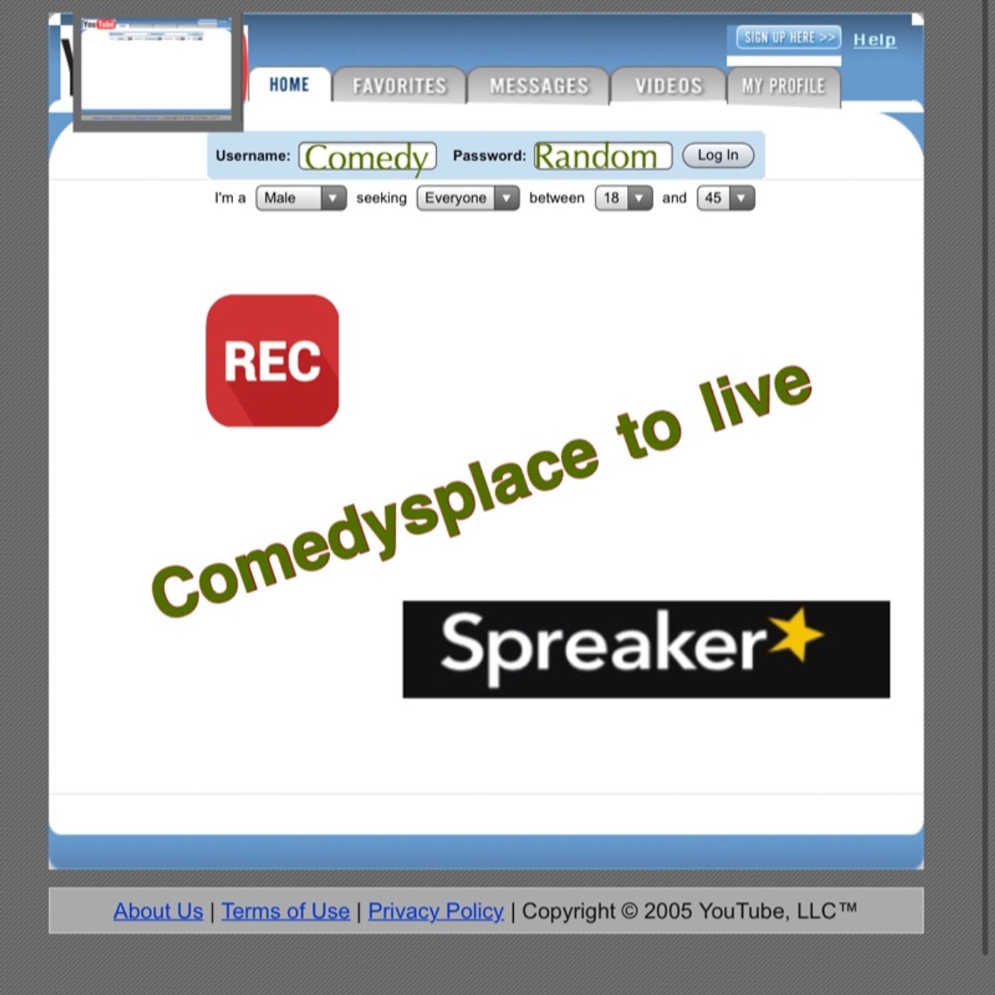 comedysplace to live SHOW podcast artwork