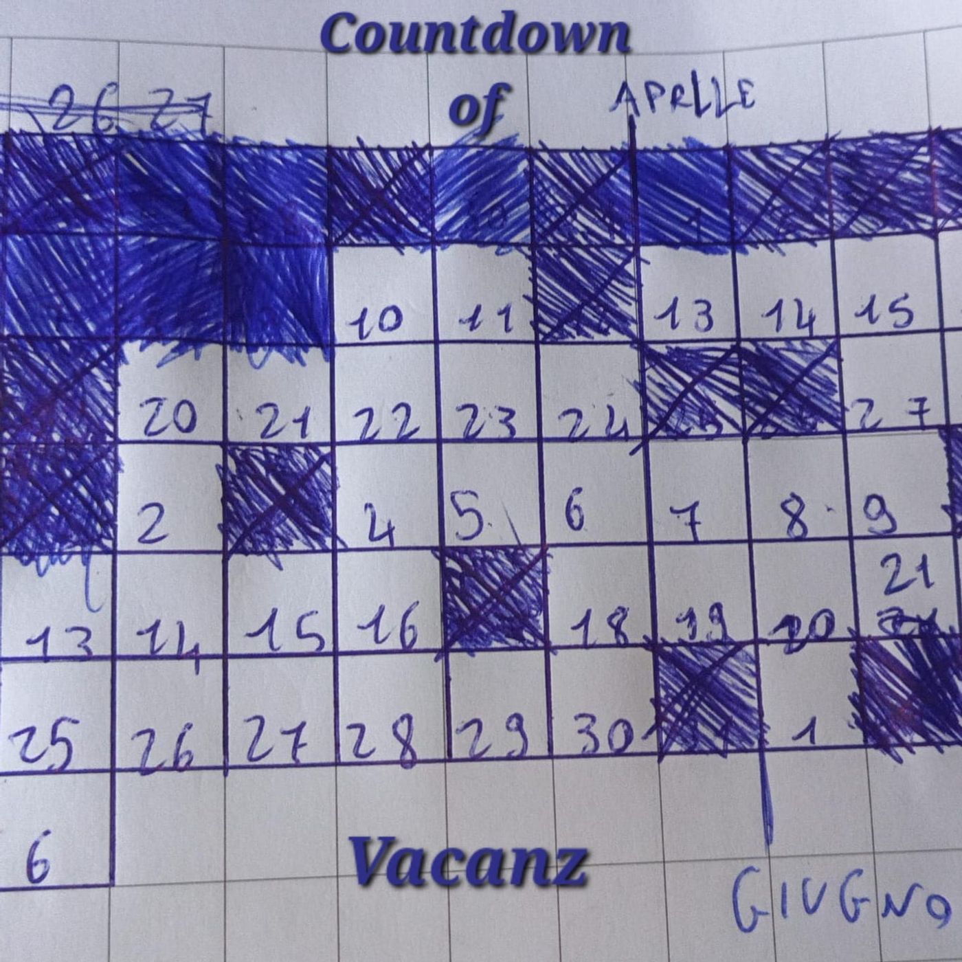 #Navile Countdown of vacanz