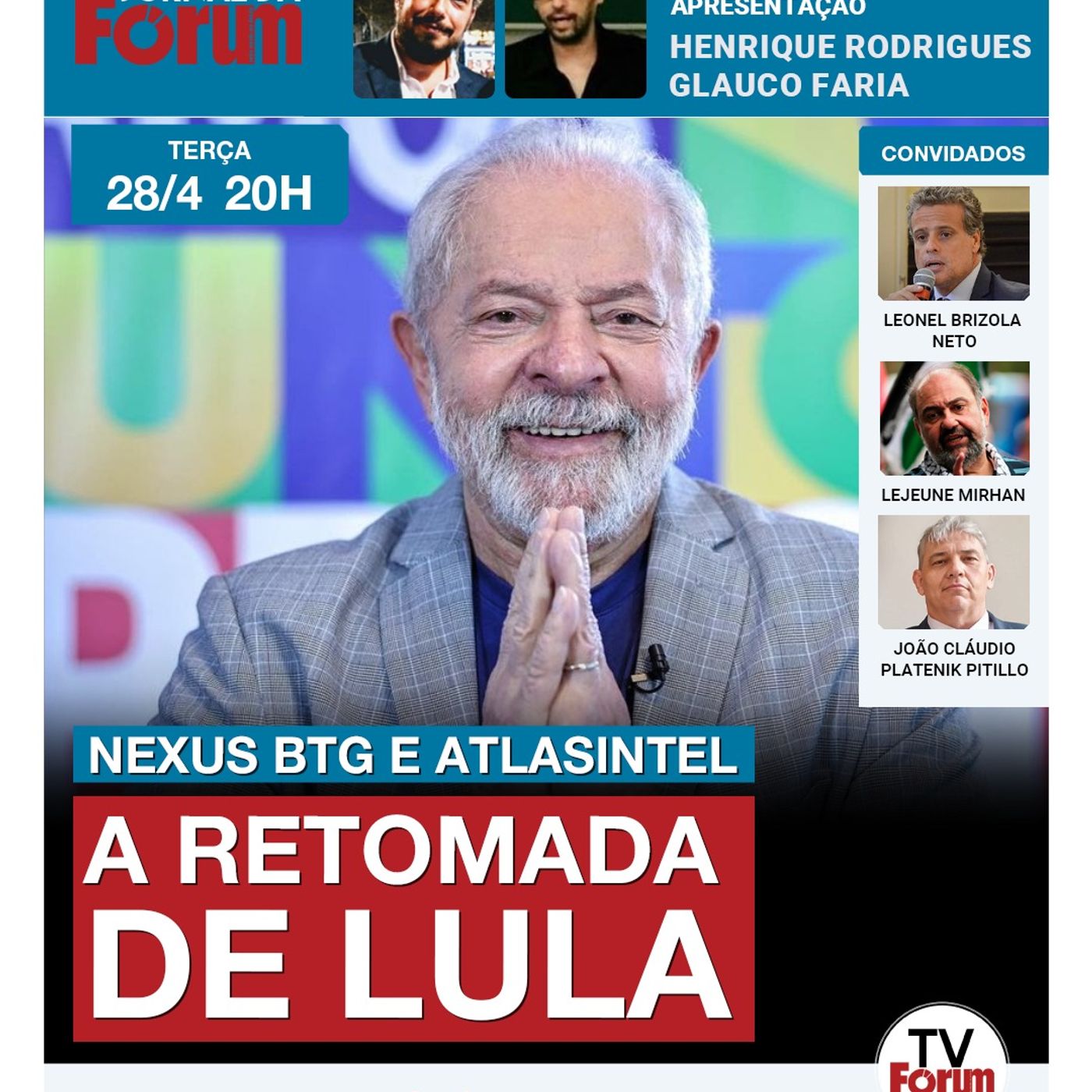 Sequência de pesquisas mostra recuperação de Lula e teto de Flávio Bolsonaro | 28.04.26 episode artwork