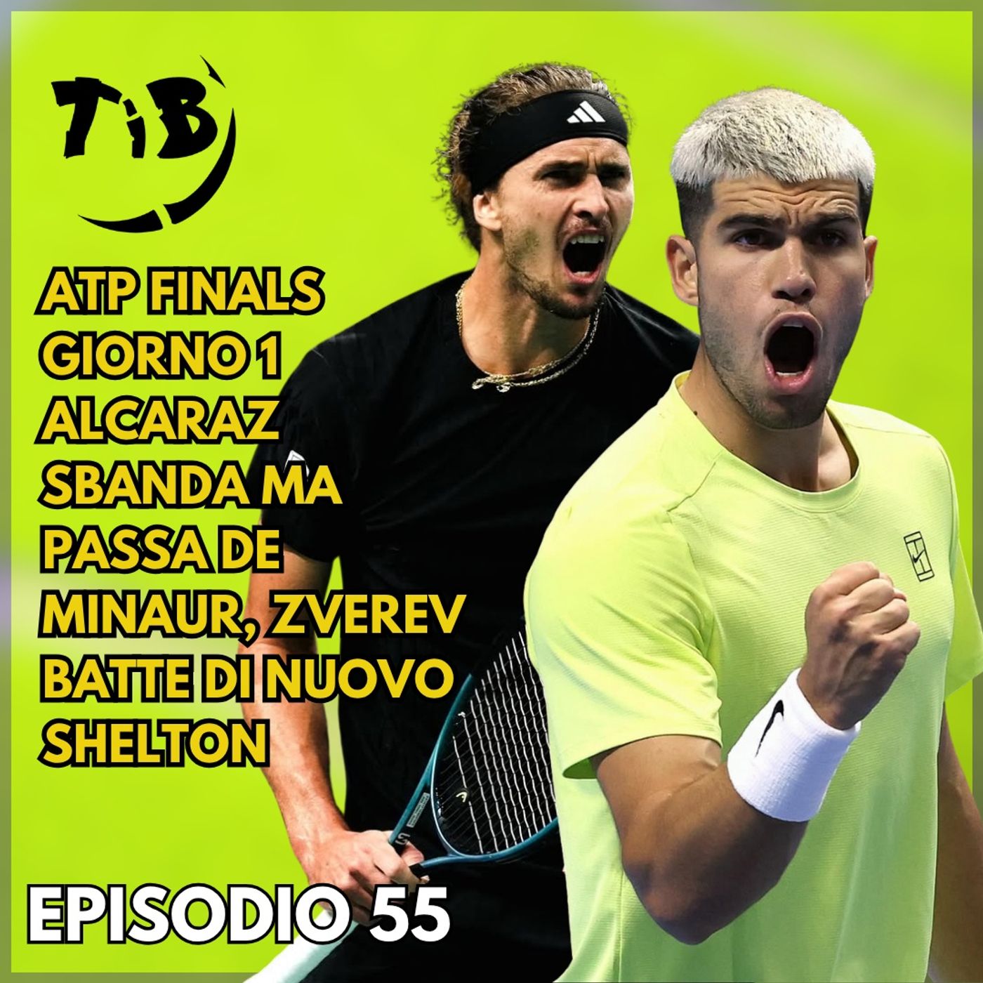 Episodio 55 - ATP Finals giorno 1: Alcaraz sbanda ma passa De Minaur, Zverev batte di nuovo Shelton