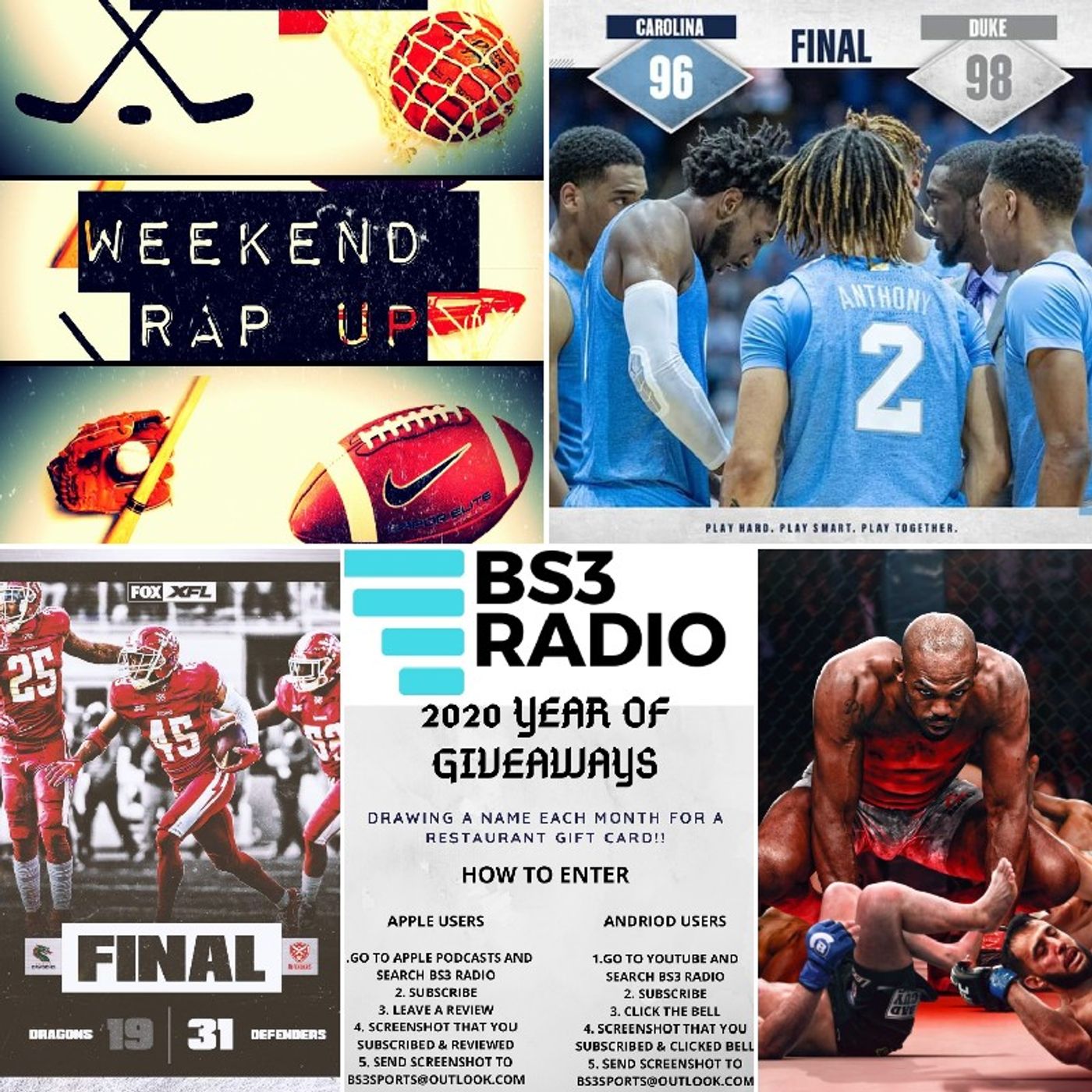Ep. 165 - "Best Sports Rivalry is UNC vs Duke, #XFL Is Back" episode artwork