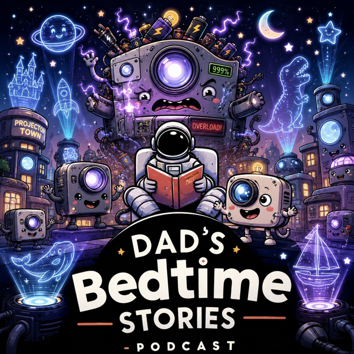 Kid Spaceship and the Projector Planet | A Space Adventure Bedtime Story for Kids