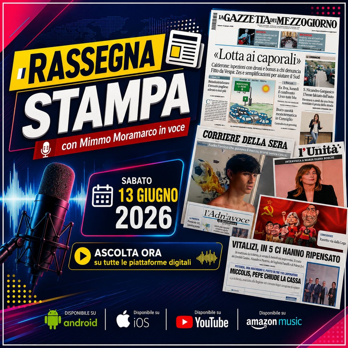 Rassegna stampa del 13 giugno 2026 episode artwork