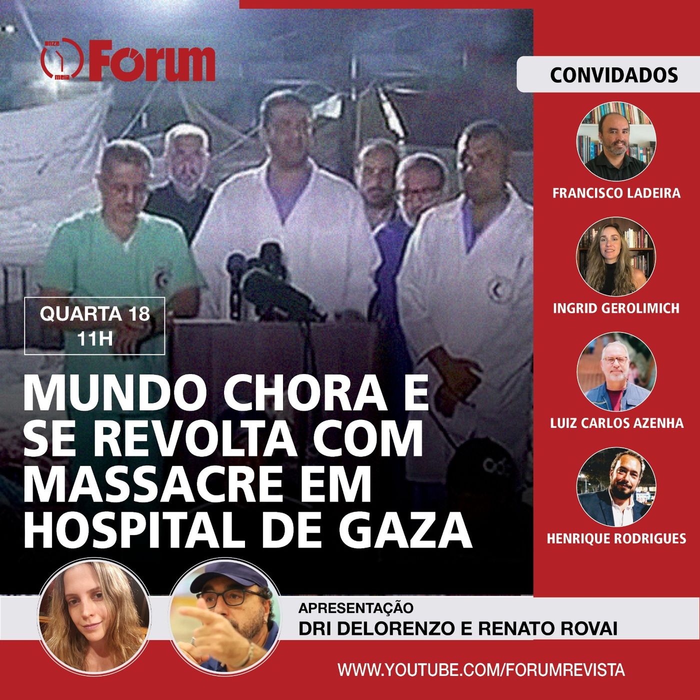 Bombardeio em hospital em Gaza gera revolta | Bolsonaro depõe na PF | CPMI vota relatório final episode artwork