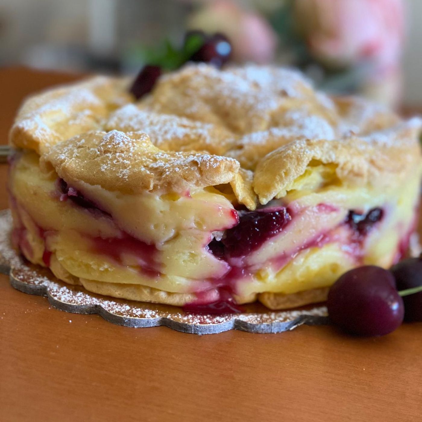 Torta di pasta choux, con crema pasticcera e ciliegie 🍒 episode artwork