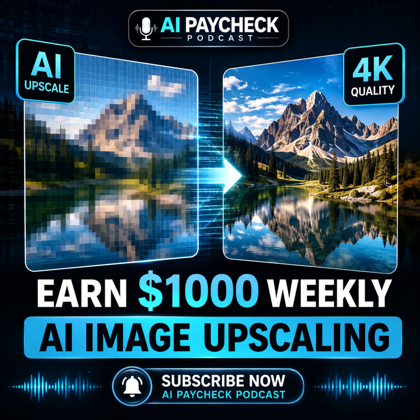 Earn $1000 Weekly AI Image Upscaling