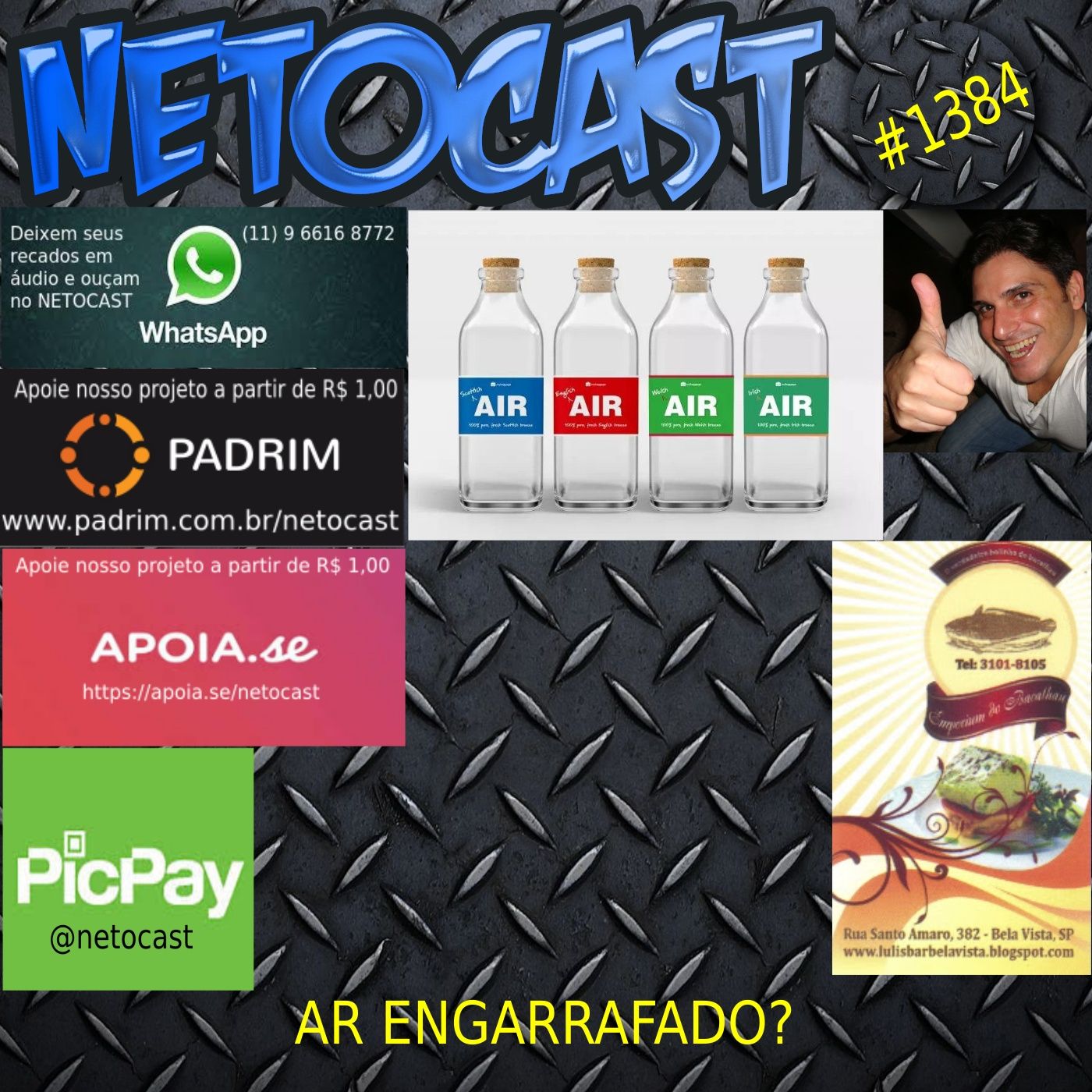 NETOCAST 1384 DE 05/01/2021 - ”Ar engarrafado” - Empresa do Reino Unido lança ”garrafa de ar inglês” por R$ 170