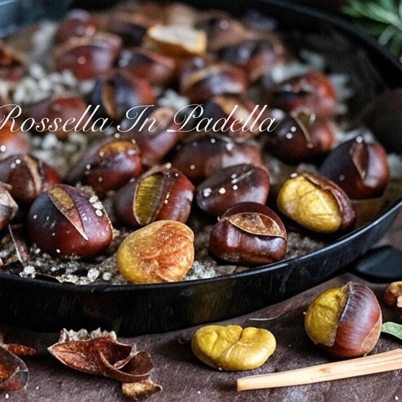 Castagne in padella che si sbucciano facilmente