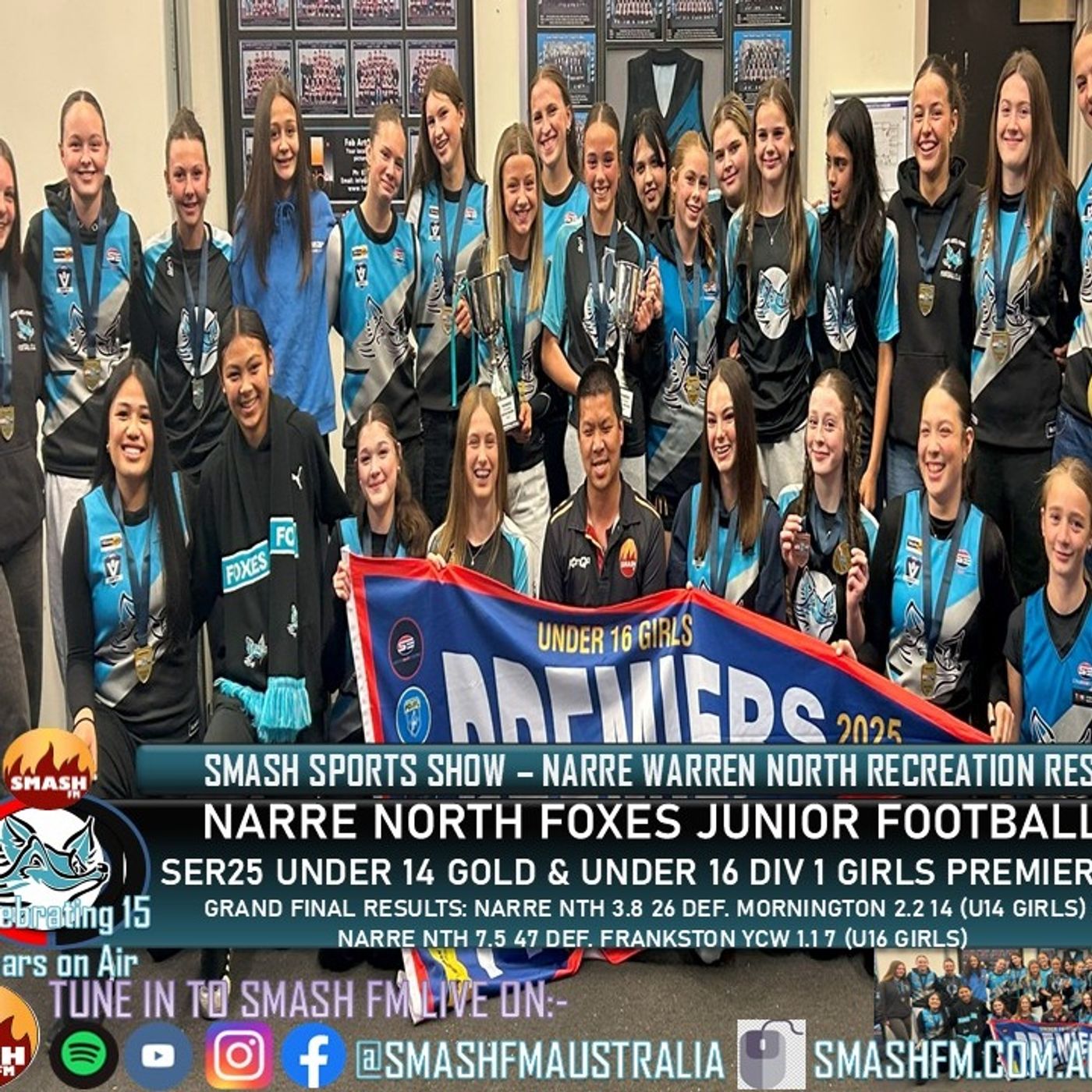SSS15THYR: Narre North Foxes JFC SER25 U14 Girls Gold & U16 Girls Premier Div Premiership Interviews 160925