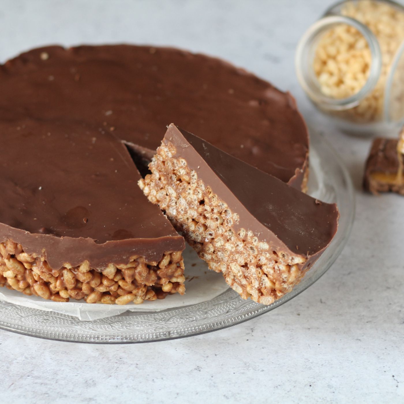 Torta Mars e riso soffiato