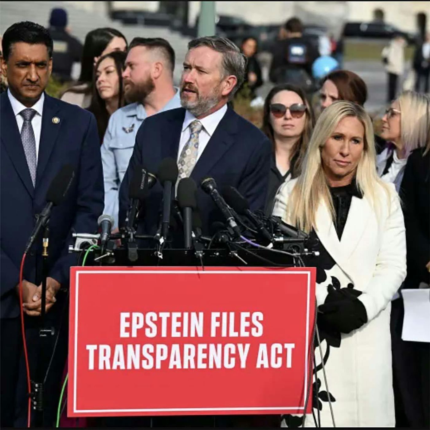 Epstein Files, Trump MBS Meeting, California vs ICE episode artwork