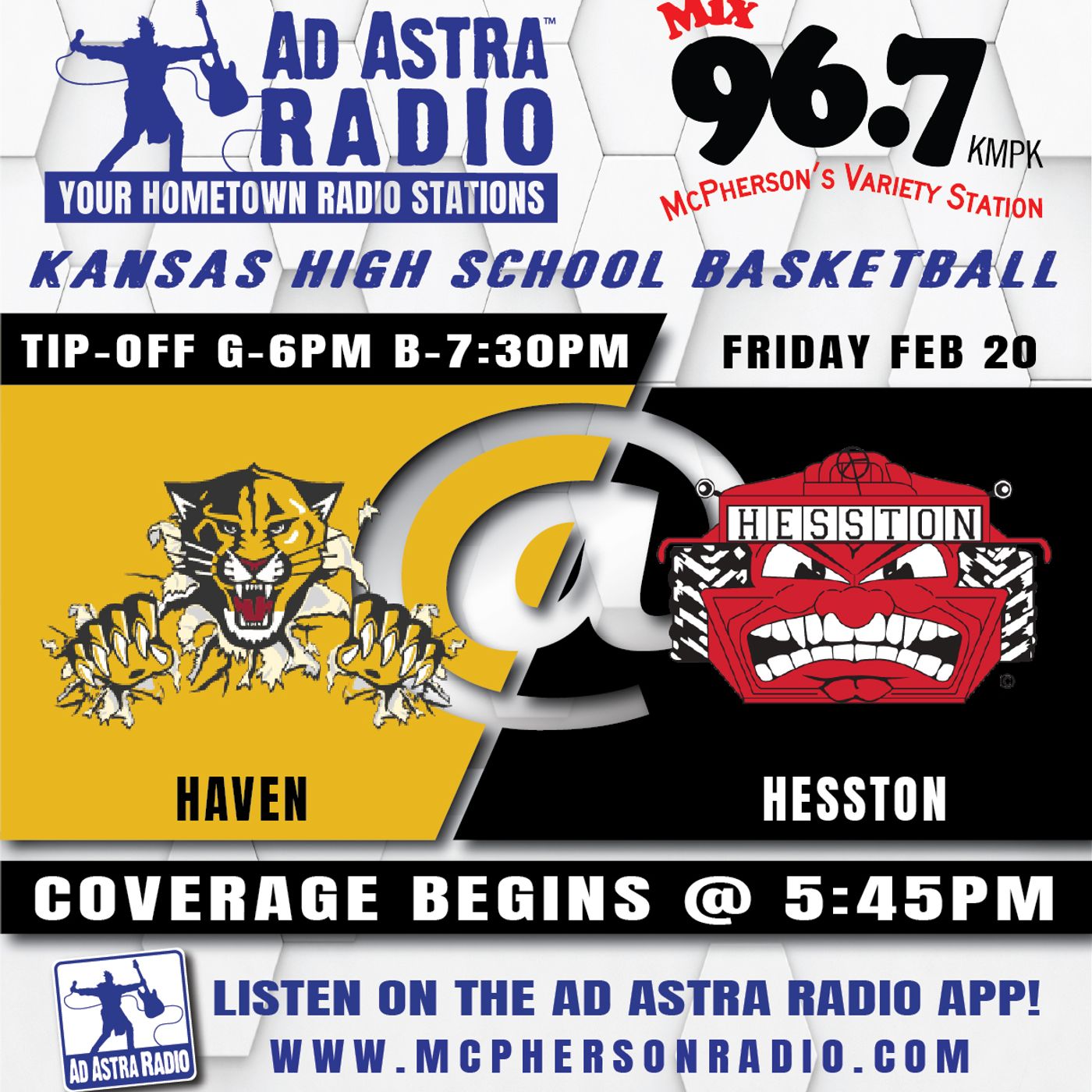 Haven Wildcats at Hesston Swathers High School Basketball (February 20, 2026) episode artwork