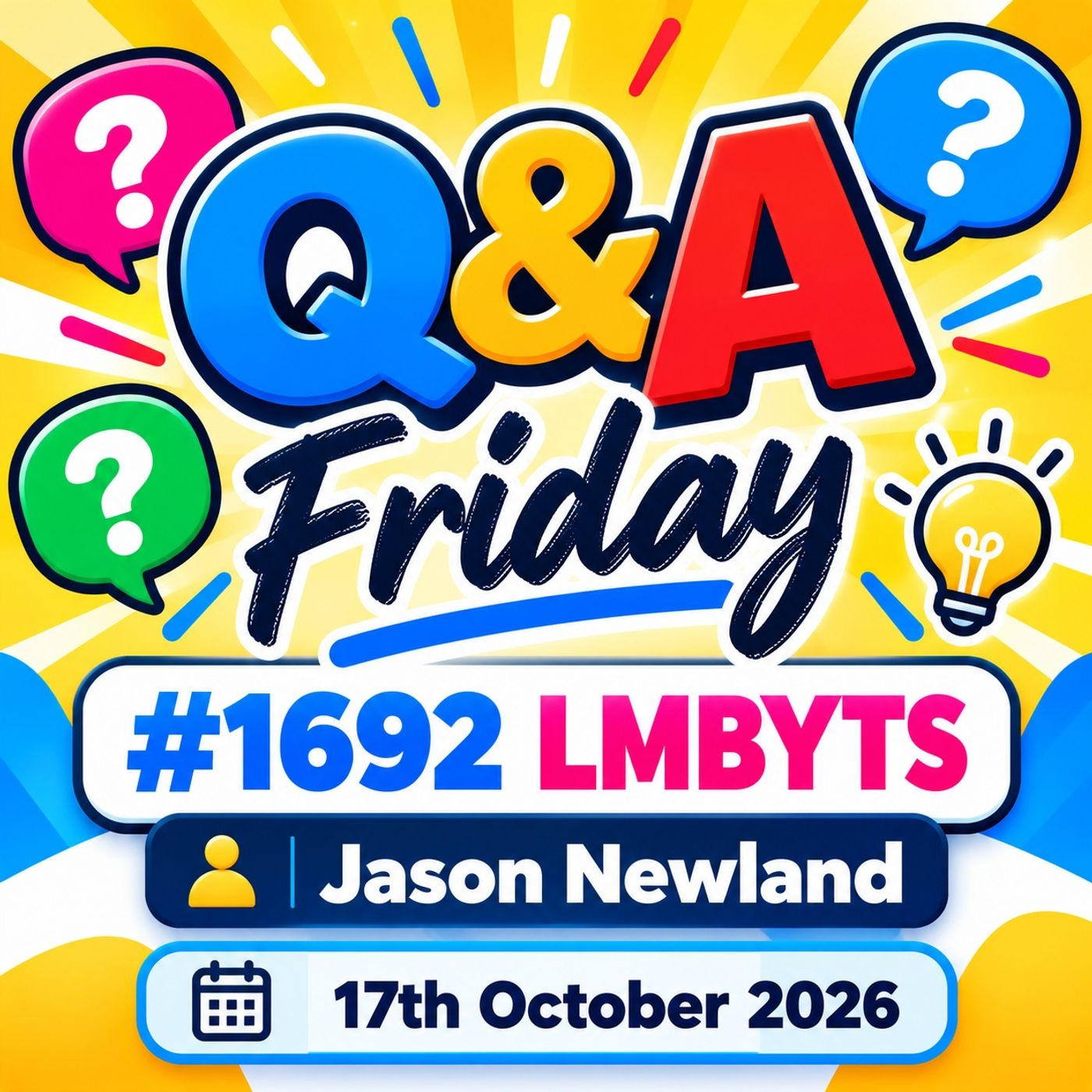 (Overnight Music) Q&A Friday | #1692 LMBYTS | Jason Newland | 17th October 2026 episode artwork