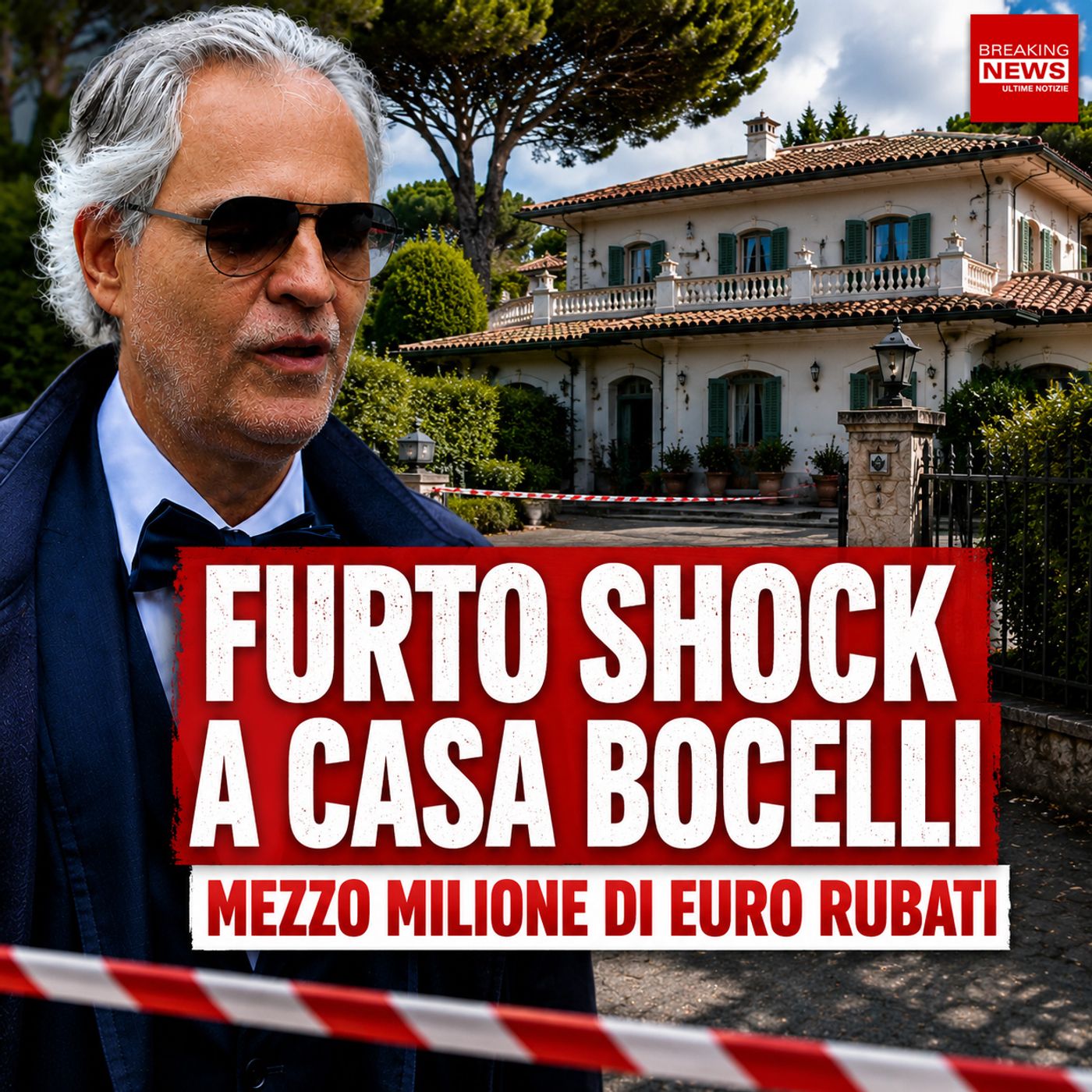 Nuovo furto nella villa di Andrea Bocelli: ladri in azione, spariti beni per 500 mila euro episode artwork