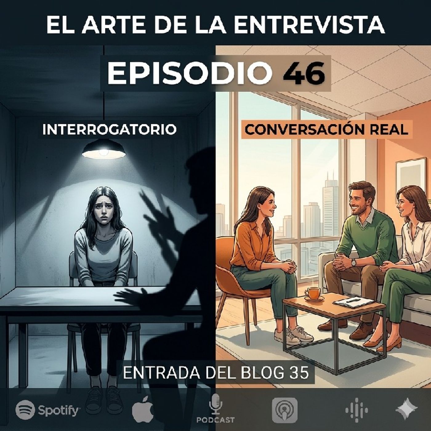 Episodio 46. El arte de la entrevista: De un interrogatorio policial a una conversación real episode artwork