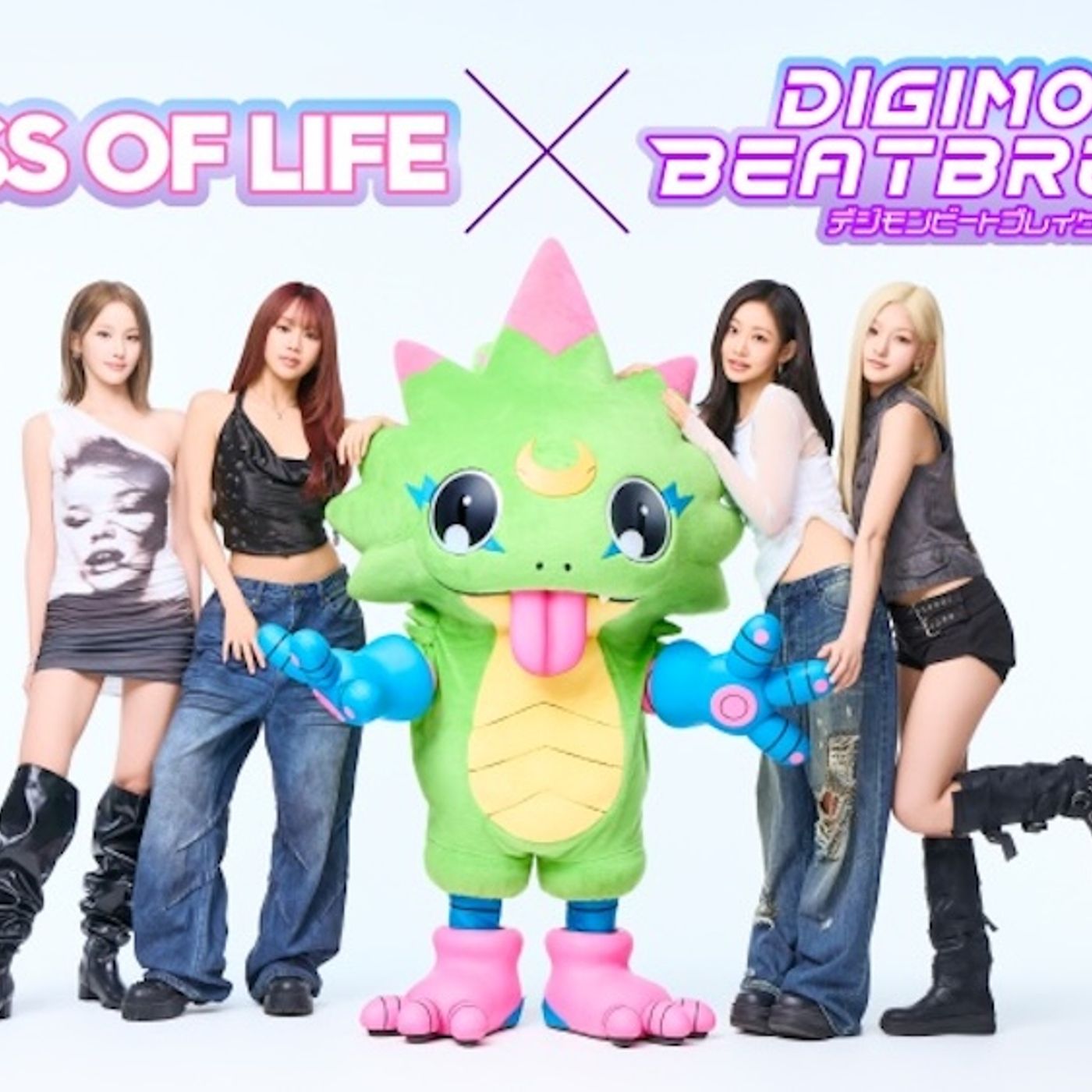KISS OF LIFE、TVアニメ『DIGIMON BEATBREAK』のEDノンクレジット映像解禁。コラボ記念に「ゲッコーモン」との集合ショット公開も episode artwork