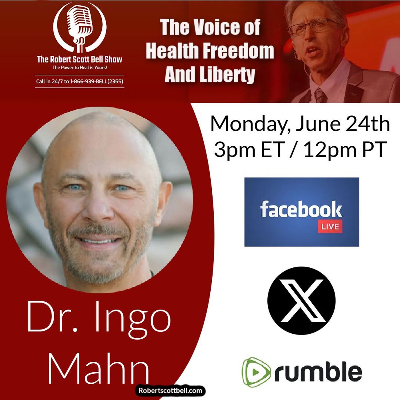 Healer Within, Repurposed Meds, Dr. Ingo Mahn, Sleep Apnea, Nicotine Patches - The RSB Show 6-24-24 episode artwork