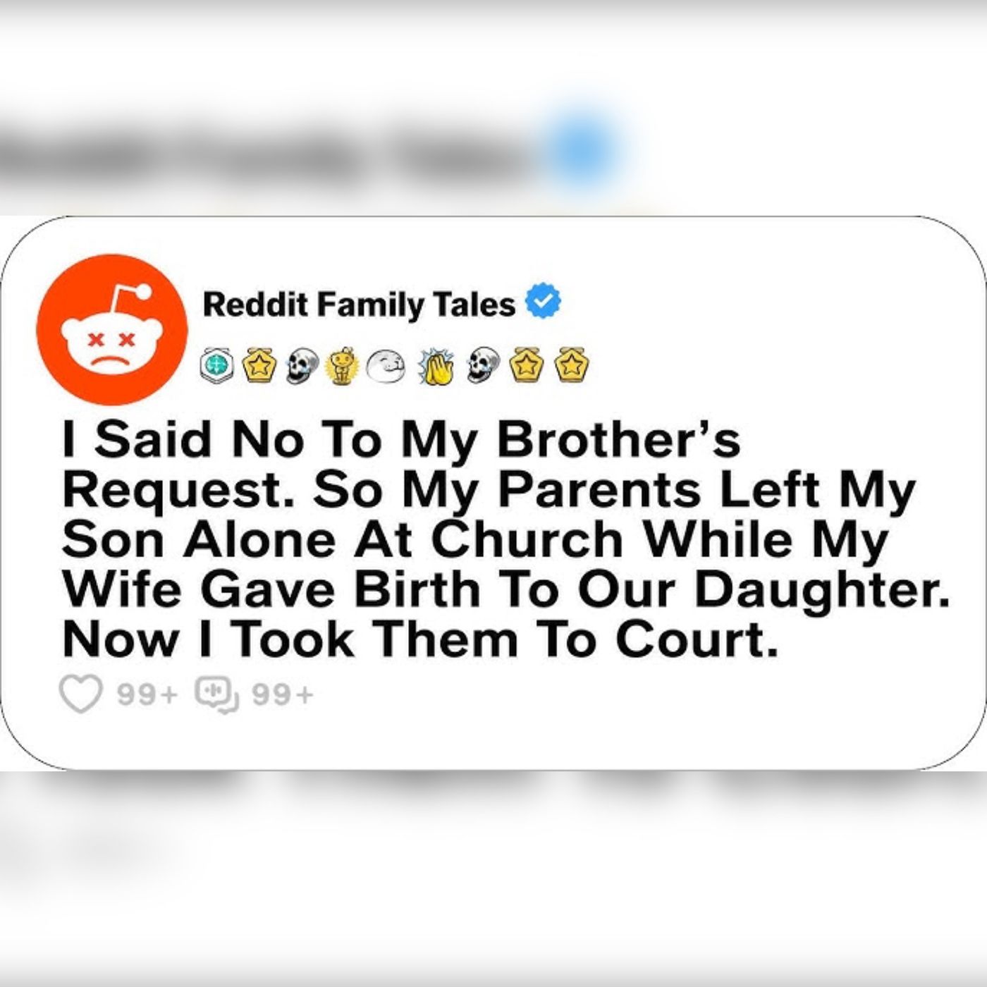 I Said No To My Brothers Request. So My Parents Left My Son Alone At Church..  Reddit Family Tales episode artwork