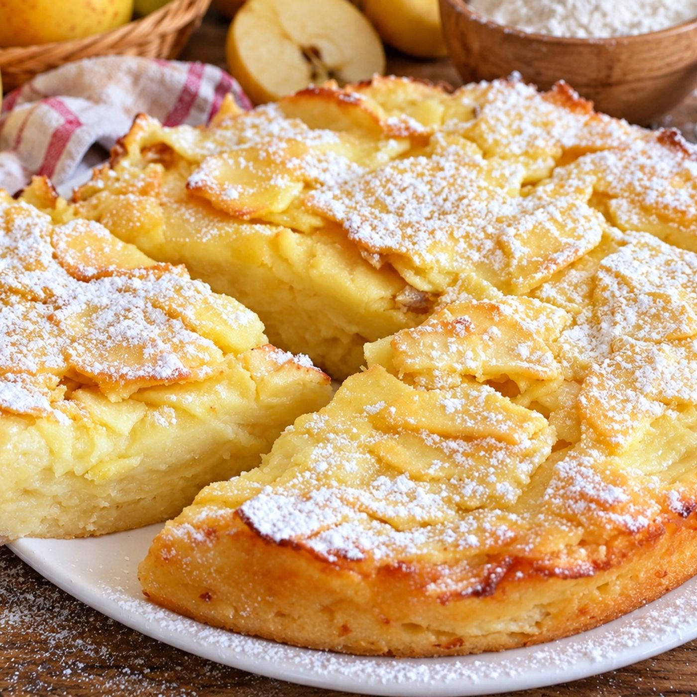 Torta di Mele alla Crema allo Yogurt