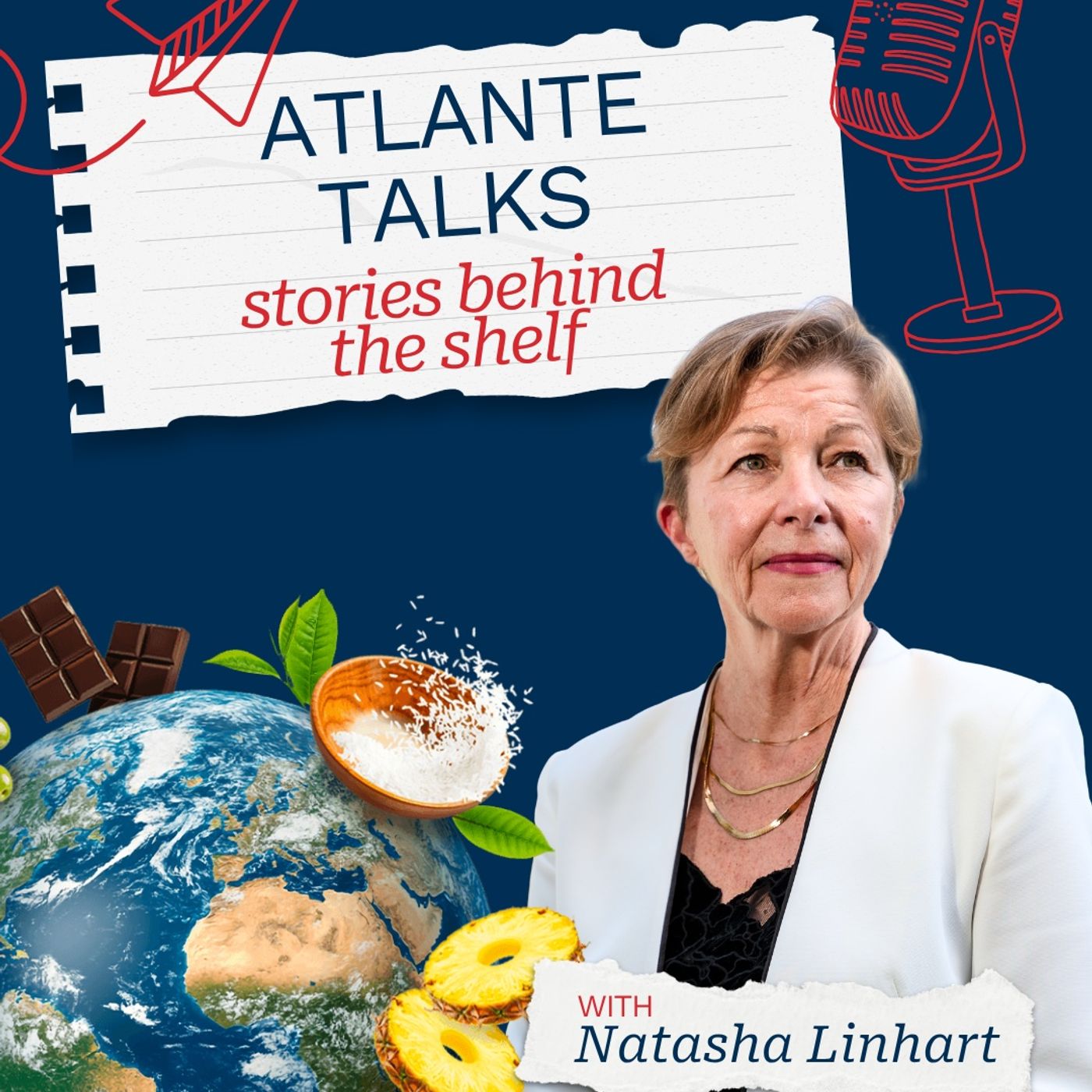 Atlante Talks - Stories behind the shelf podcast artwork