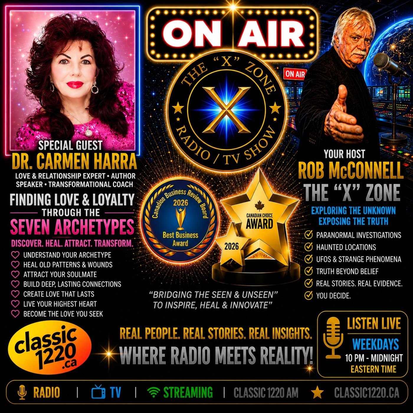 Rob McConnell Interviews - DR. CARMEN HARRA - Finding Love and Loyalty Through the Seven Archetypes episode artwork