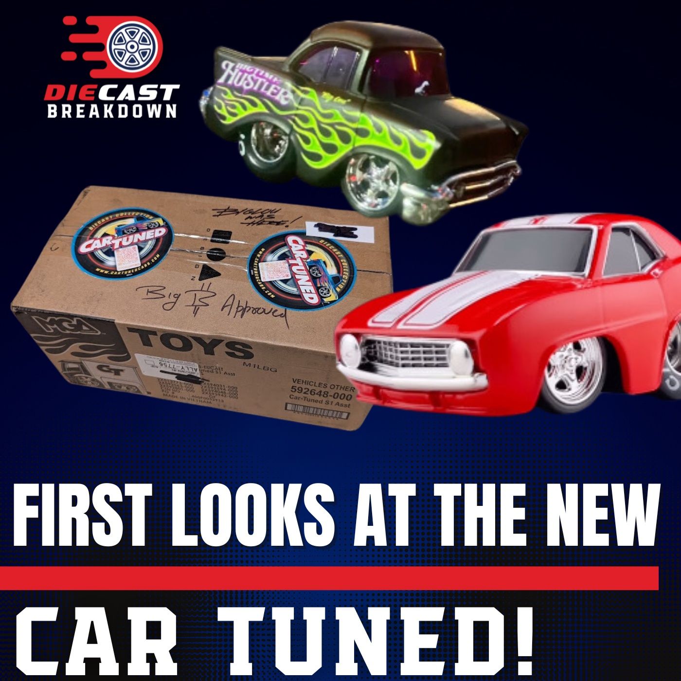 Car Tuned Pre-Production Diecast Unboxing LIVE! With special mystery guest episode artwork