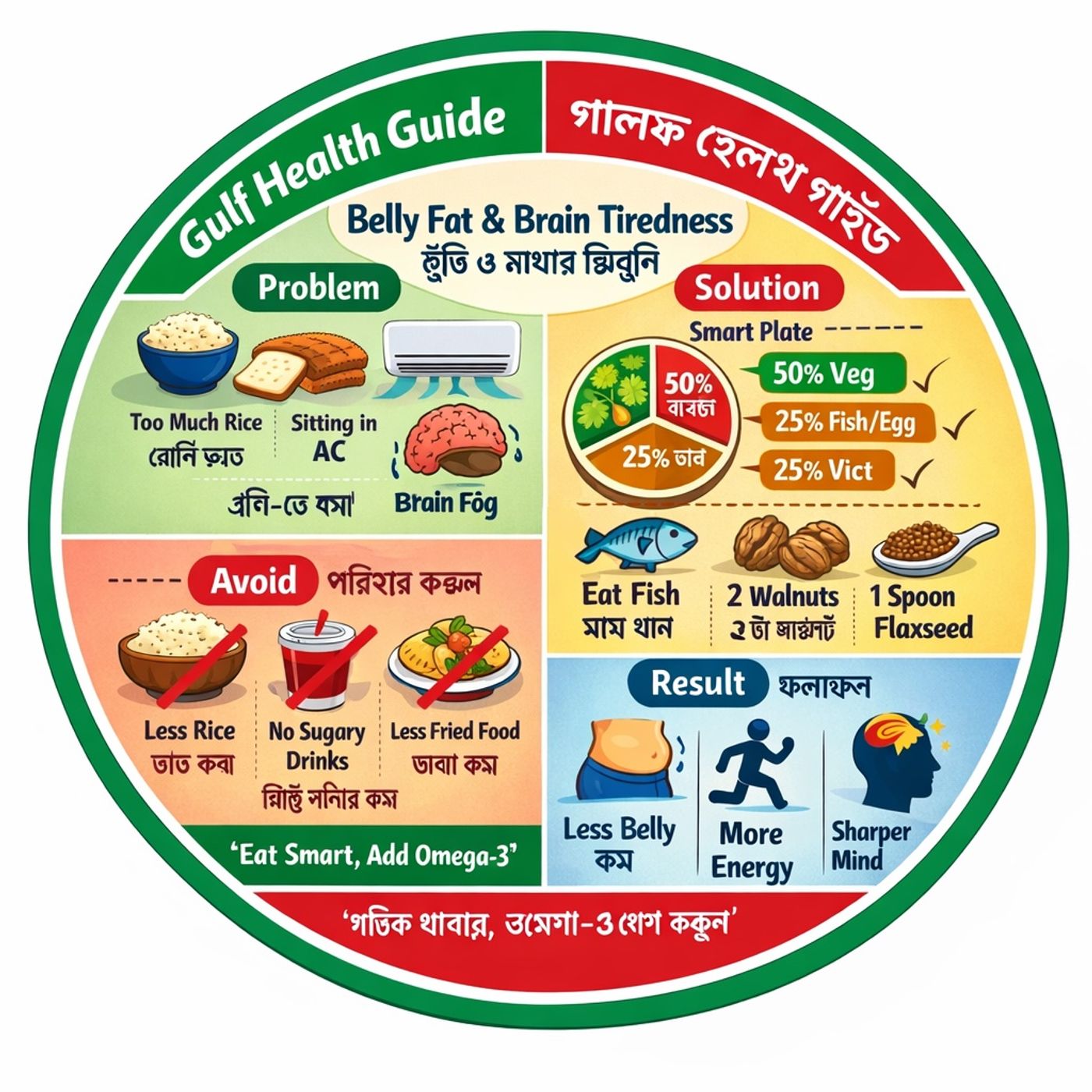 EP- 245:  Gulf Life: The Simple Solution to Belly Fat & Brain Fog| গাল্ফ লাইফে ভুঁড়ি ও ব্রেন ফগের সহজ সমাধান | wellness podcast episode artwork