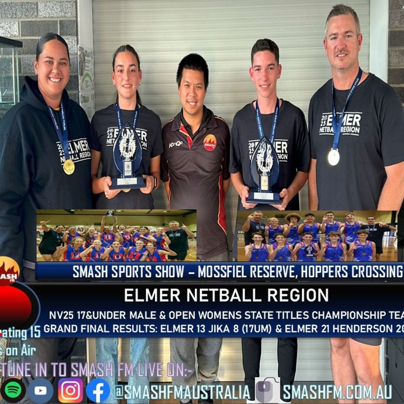 SSS15THYR: Elmer Netball Region NV25 17U Male & Open Female State Titles Premiership Interviews 010425