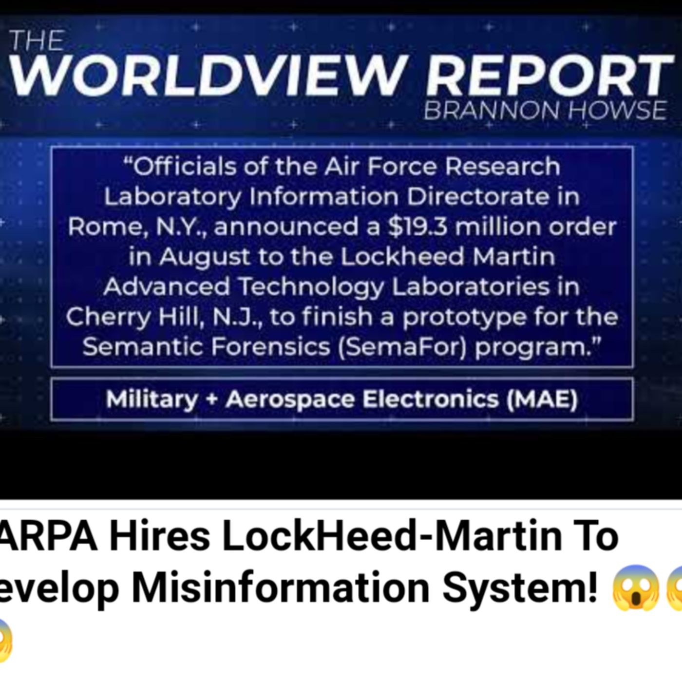 DARPA Hires LockHeed-Martin To Develop Misinformation System! 😱😱😱 episode artwork