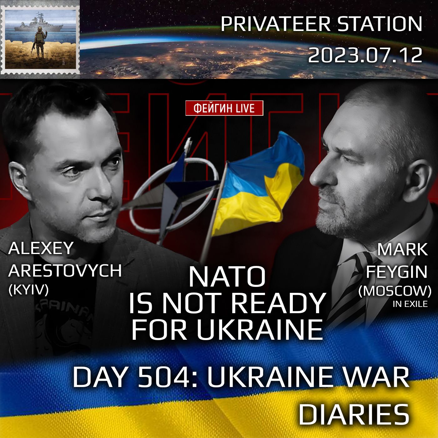 cover of episode War Day 504: Ukraine War Chronicles with Alexey Arestovych & Mark Feygin