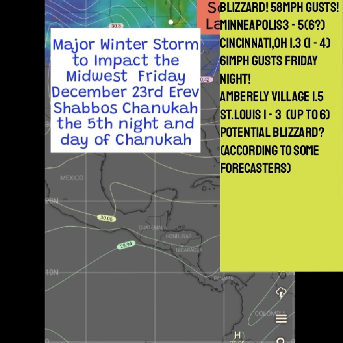 December 18th Podcast: Focus- Late Week Impactful Winter Storm In Midwest Including Bitter Cold, Wind Storm and Snow especially December 23r