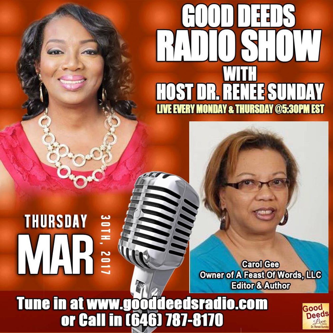 gooddeedslive_2017_03_30_carol-gee-owner-of-a-feast-of-words-llc-editor-author-shares-on-good-deeds episode artwork