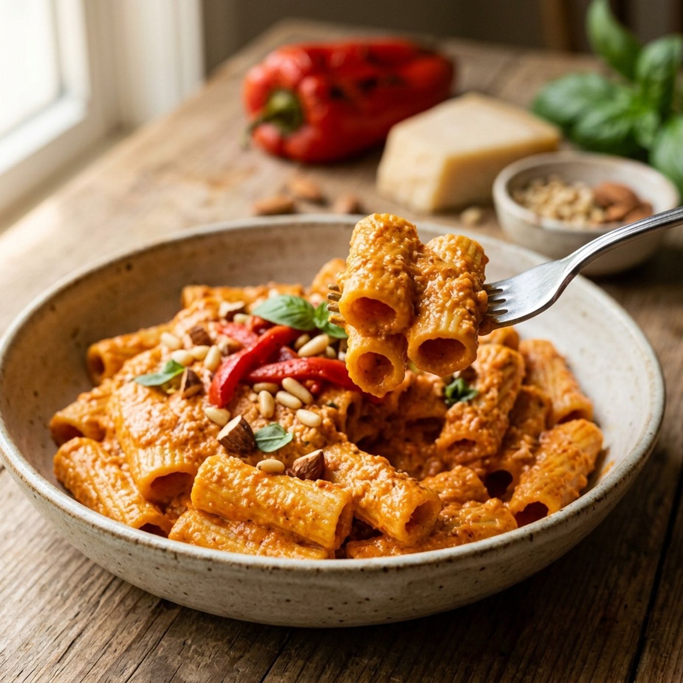 Pasta con crema di peperoni: cremosa e profumata, perfetta tra estate e autunno episode artwork
