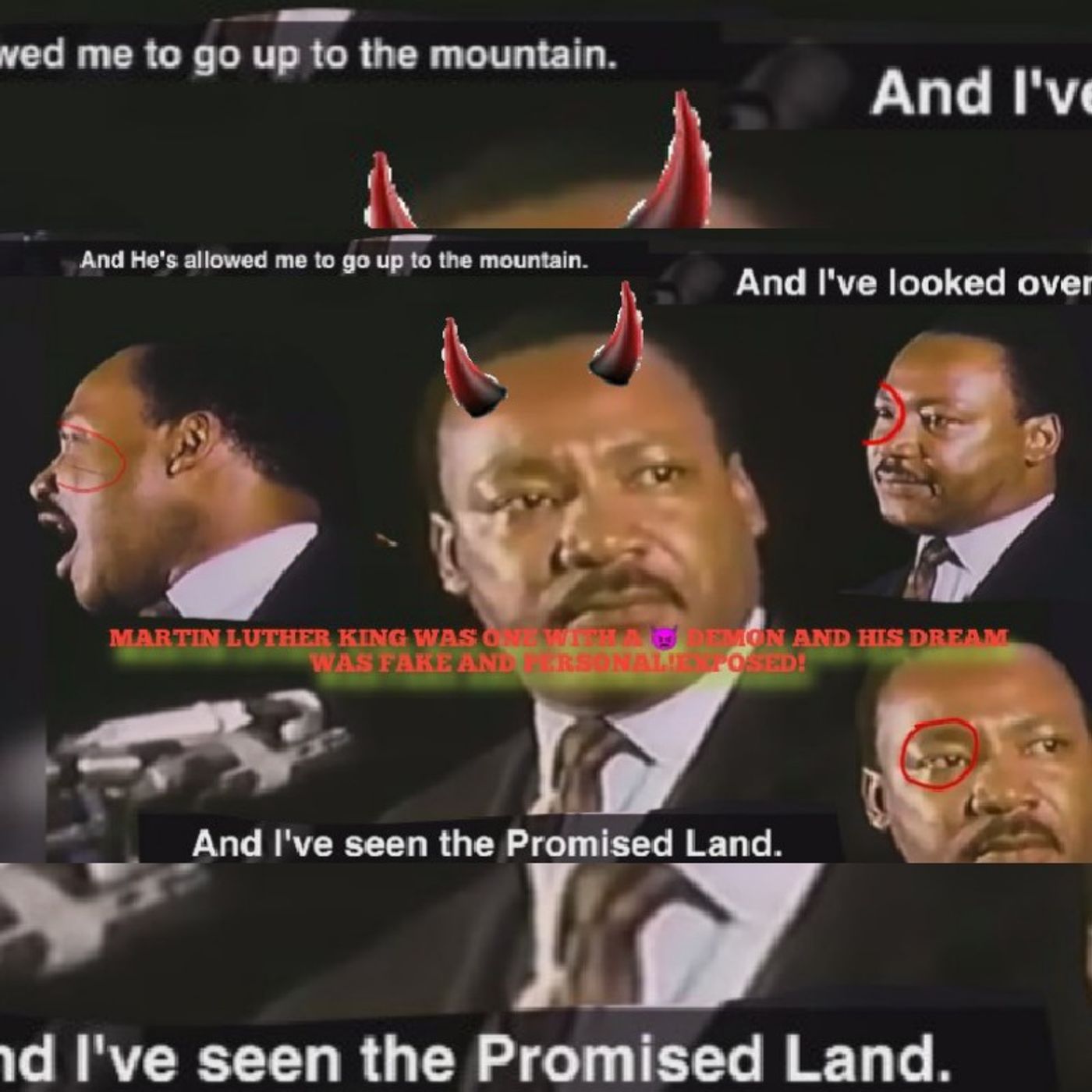 MARTIN LUTHER KING WAS ONE WITH A DEMON! HIS DREAM WAS FAKE AND PERSONAL! P 1