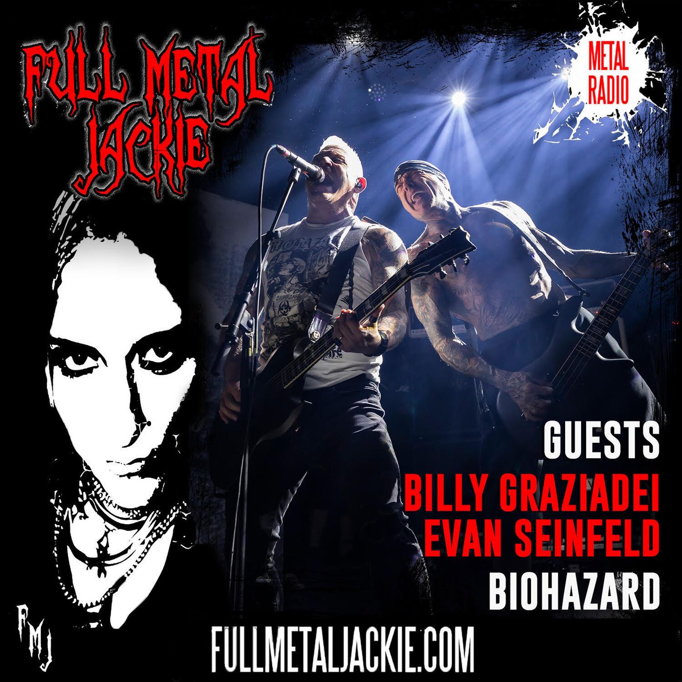 Evan Seinfeld & Billy Graziadei of Biohazard on the FMJ RADIO SHOW! episode artwork
