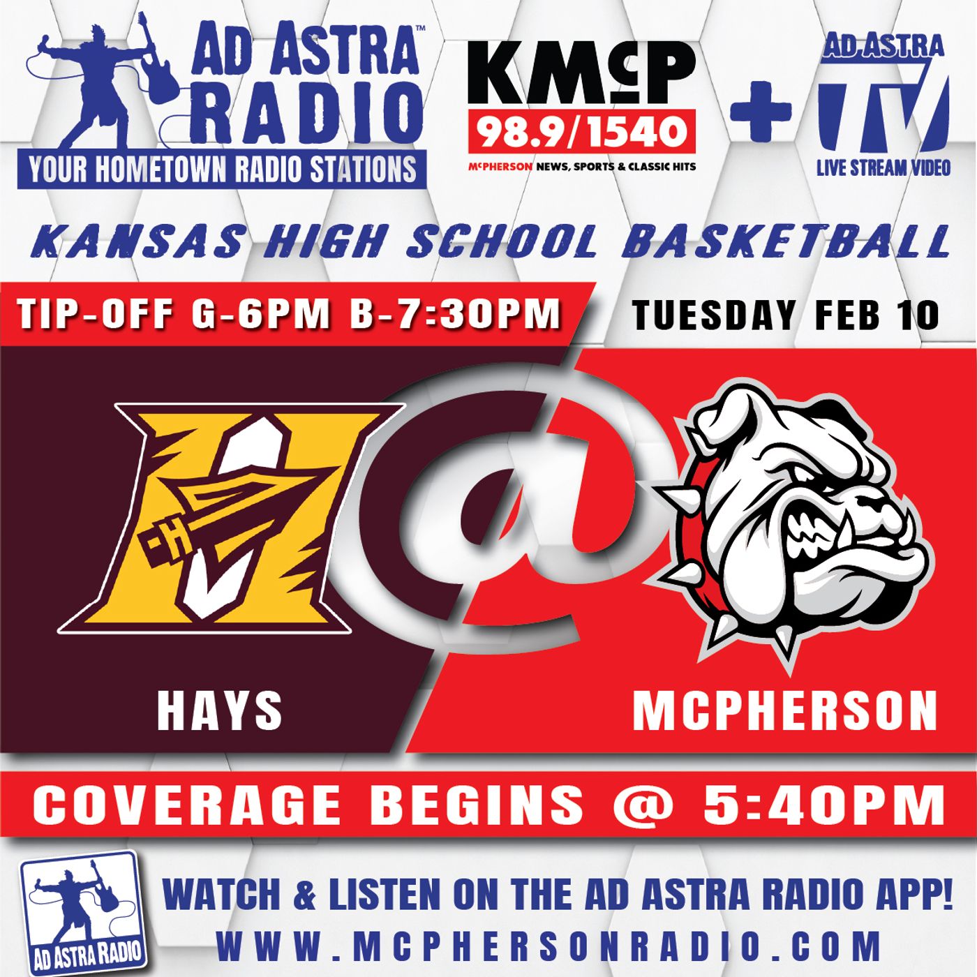 Hays Lady Indians at McPherson Lady Bullpups High School Basketball (February 10, 2026) episode artwork