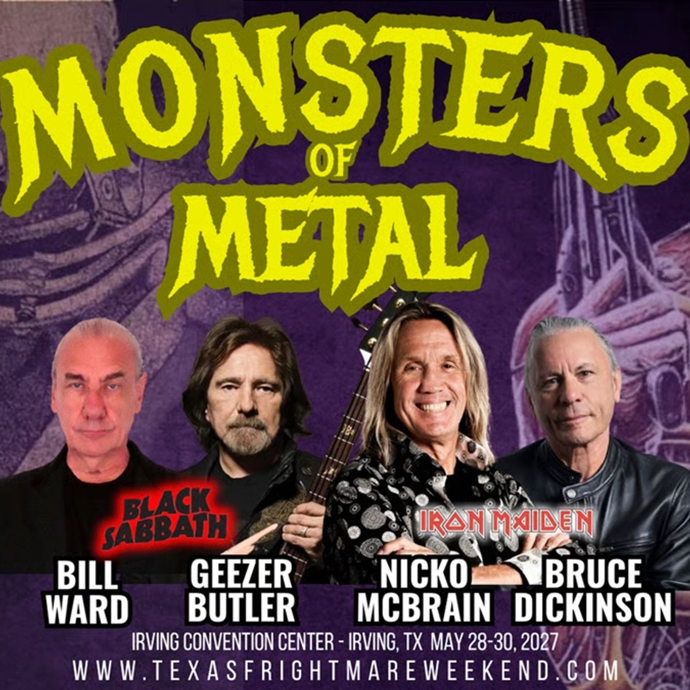 Black Sabbath & Iron Maiden Legends to Appear at 2027 “Texas Frightmare” Horror Convention
