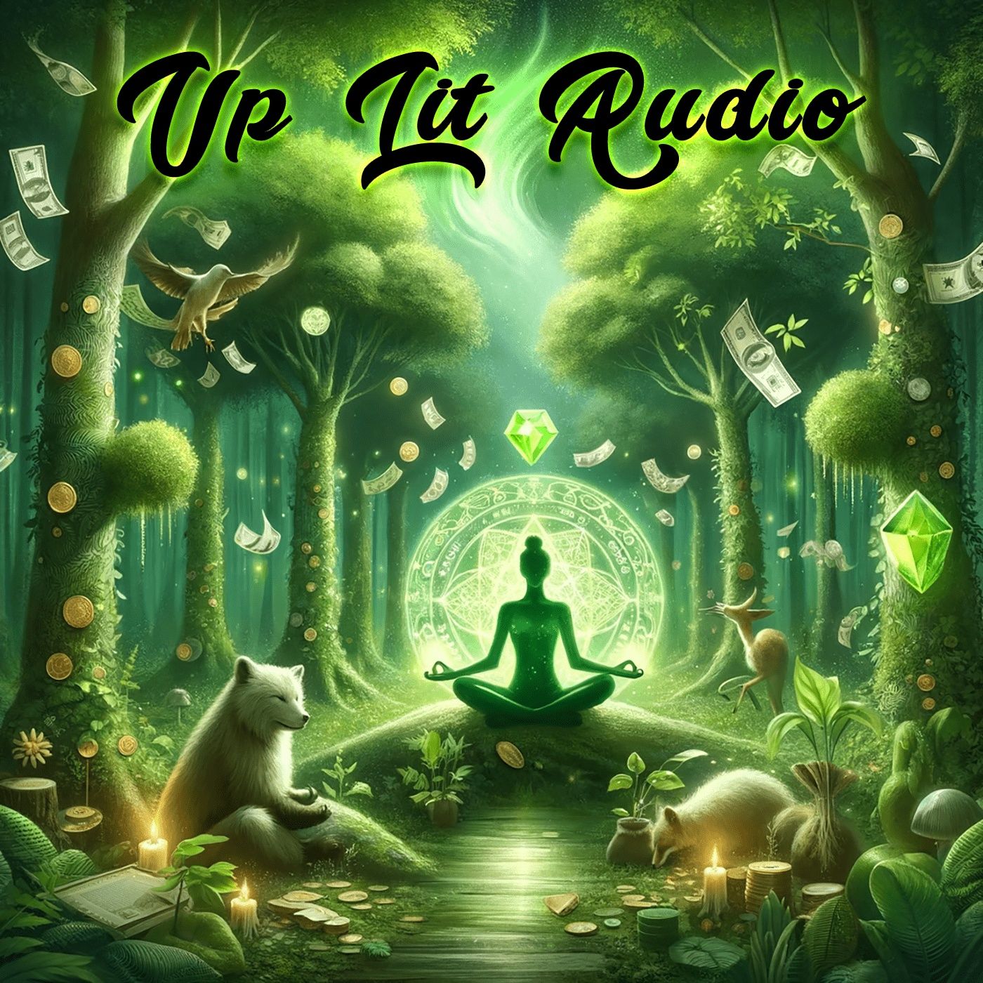 Green Gemstone Money Magic Manifestation Creative Visualization Guided Meditation Vision - With Ambient Music episode artwork