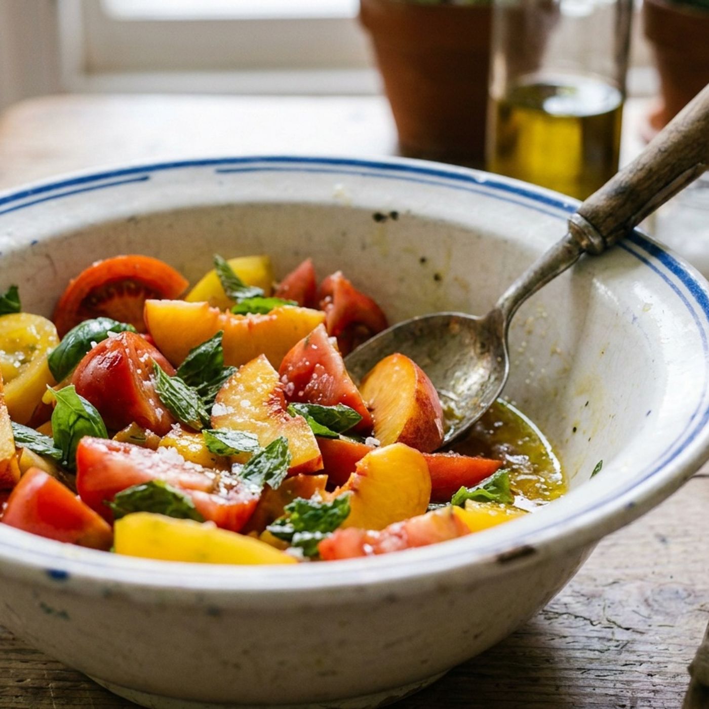 Insalata di pomodori e pesche: la ricetta estiva fresca, originale e pronta in 10 minuti episode artwork