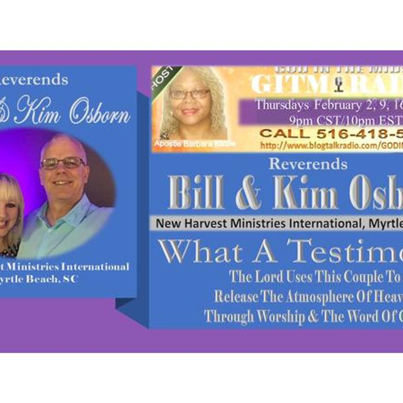 GITM Radio 2.2.23 Part 1 Rev Bill and Rev Kim Osborn, Myrtle Beach, SC episode artwork