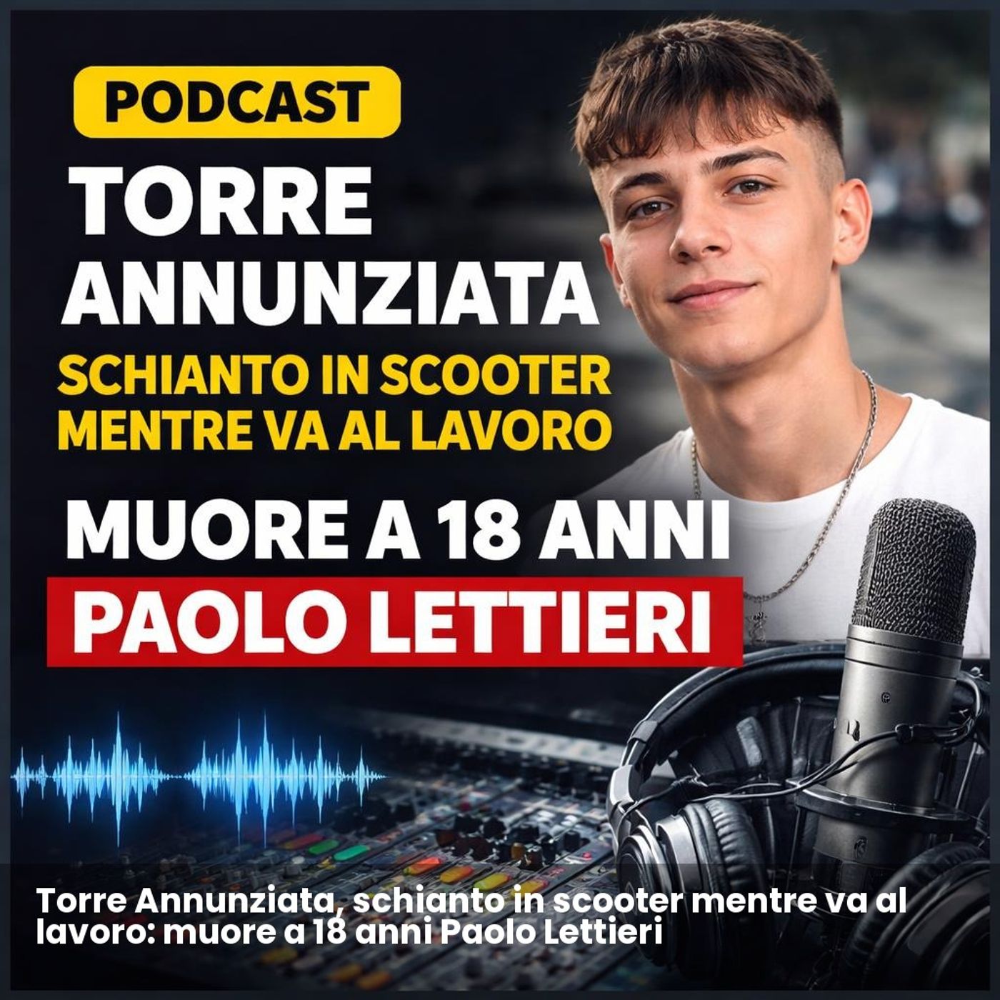 Torre Annunziata, schianto in scooter mentre va al lavoro: muore a 18 anni Paolo Lettieri episode artwork