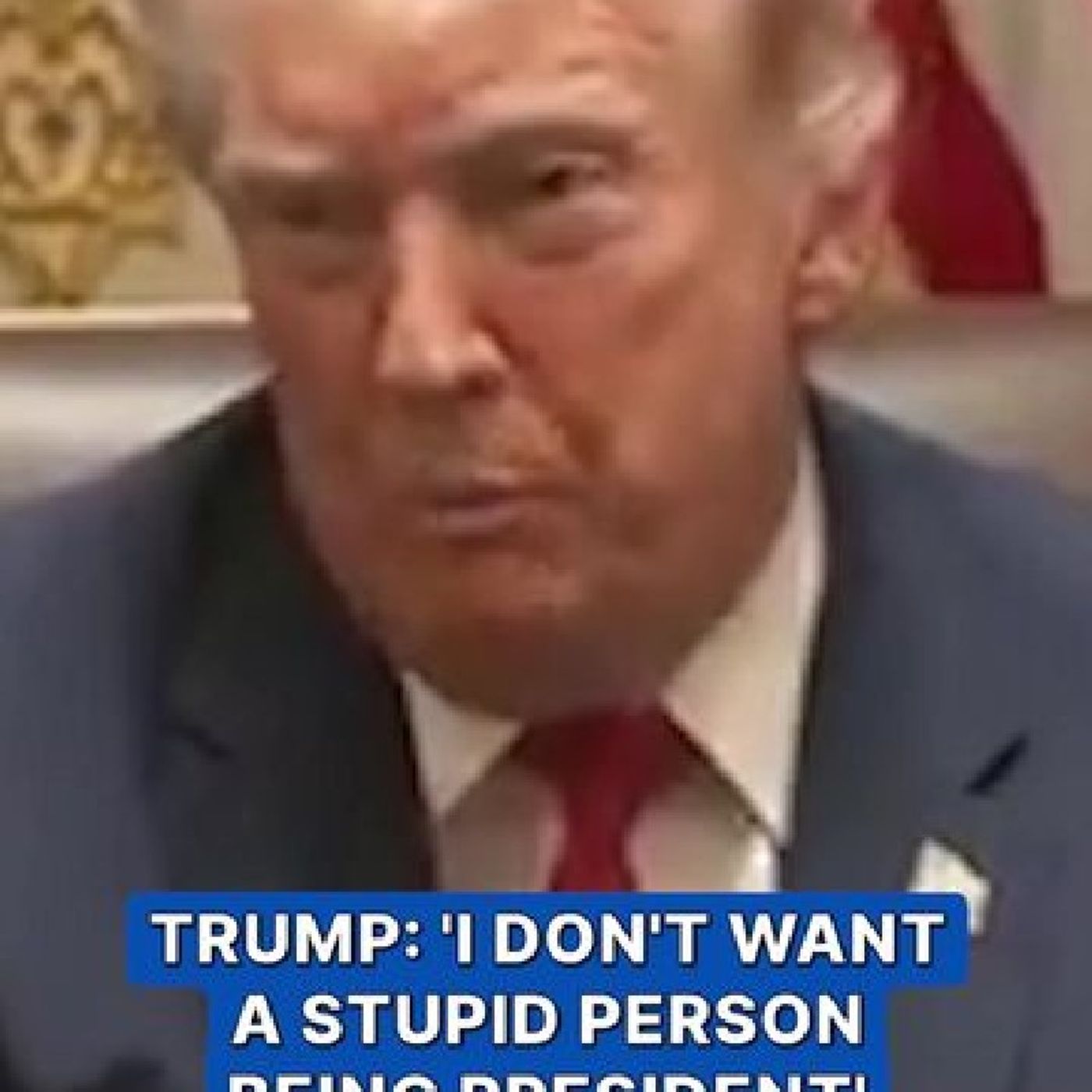 'I don't want a stupid person being president,' Donald Trump said during a cabinet meeting, referring to California Governor Gavin Newsom. # episode artwork