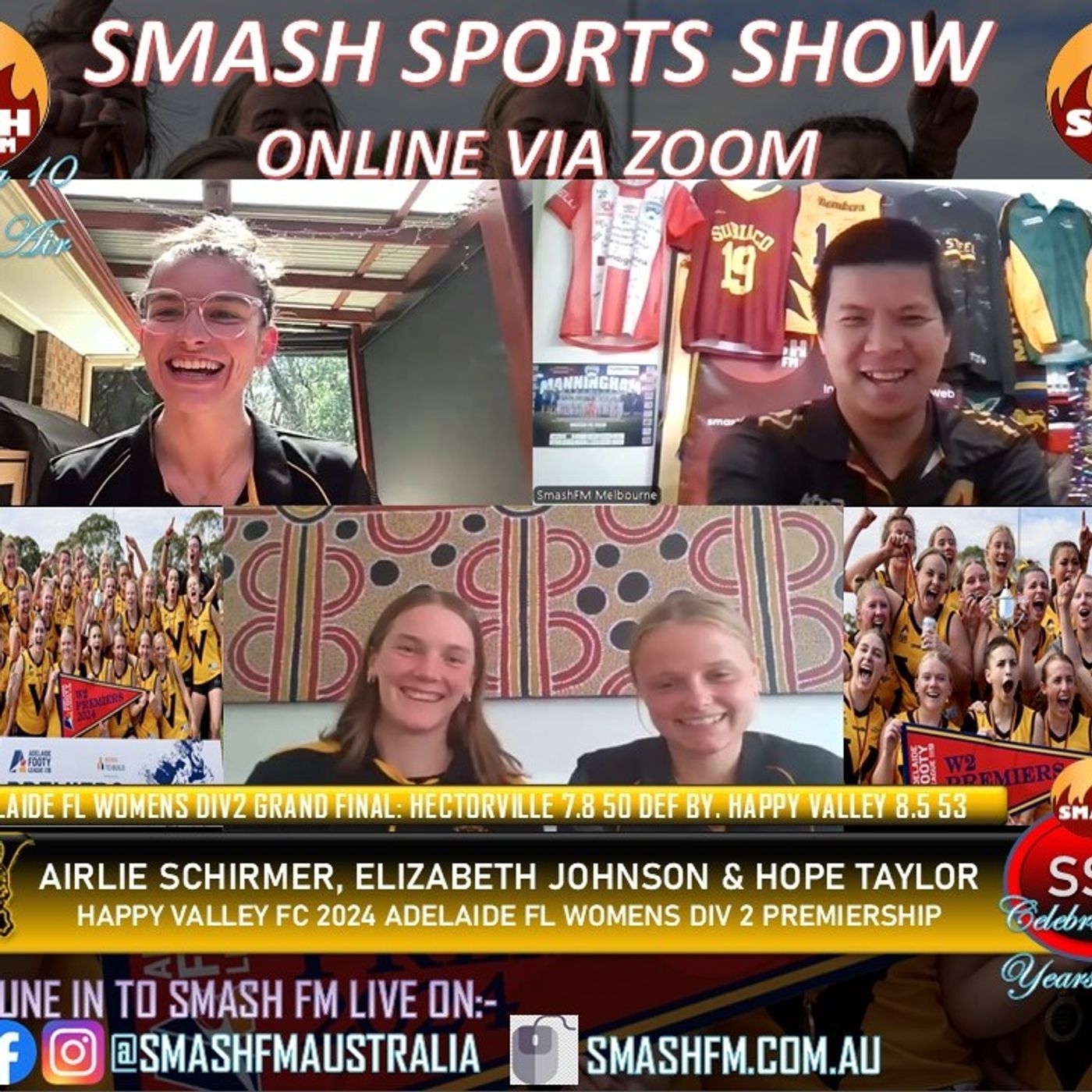 SSS10THYR: Happy Valley FC Adelaide Footy League Women's Division 2 Premiership Interviews 111024