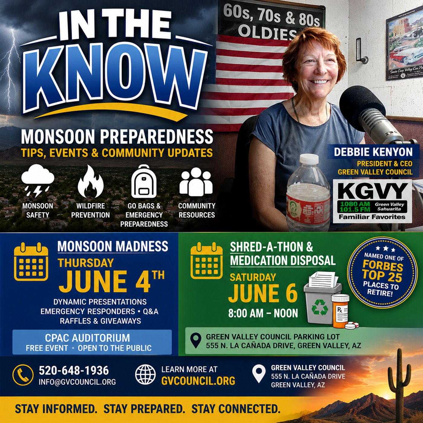 In The Know - Green Valley Council - Monsoon Madness, Wildfire Warnings & Green Valley Preparedness - (Aired 05/18/2026) episode artwork